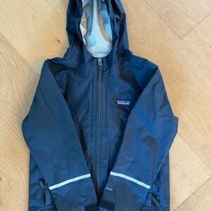 Patagonia Kids Black Torrentshell Rain Jacket